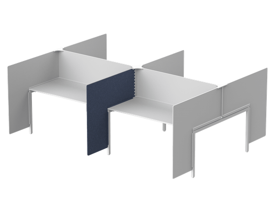 Модуль боковой -ширма 124х4х110