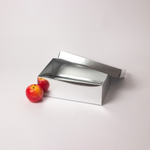 Коробка крышка-дно 30x10x20, серебро, картон глянцевый