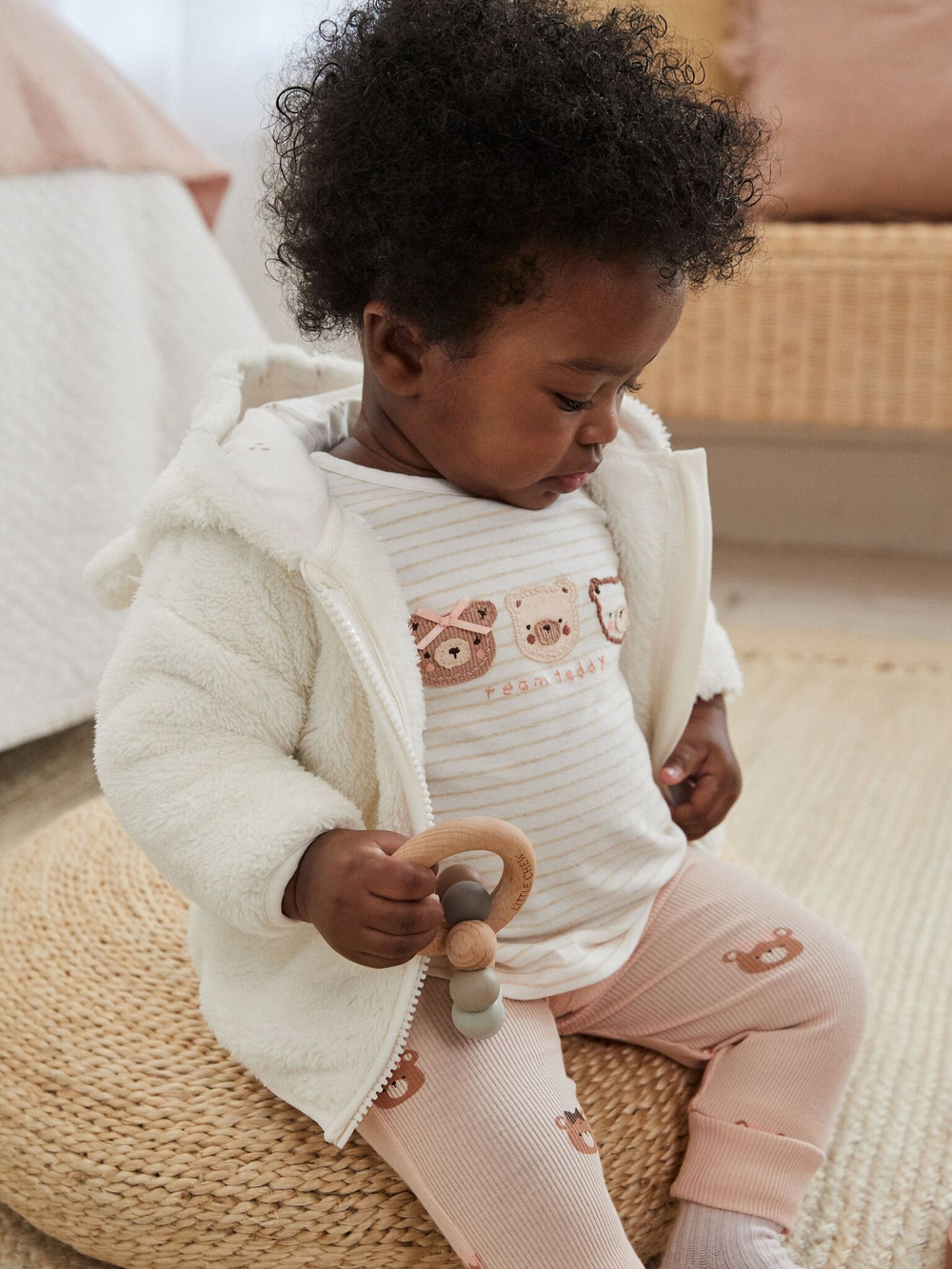 Куртка флисовая для малышей Next 597-791, Кремовый