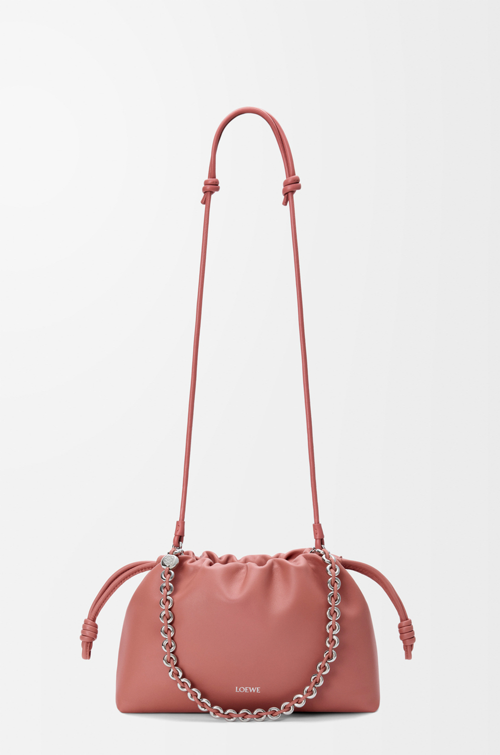 Loewe Сумка Flamenco среднего размера из мягкой кожи ягненка наппа, красноватый