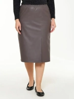 Юбка из экокожи с разрезом