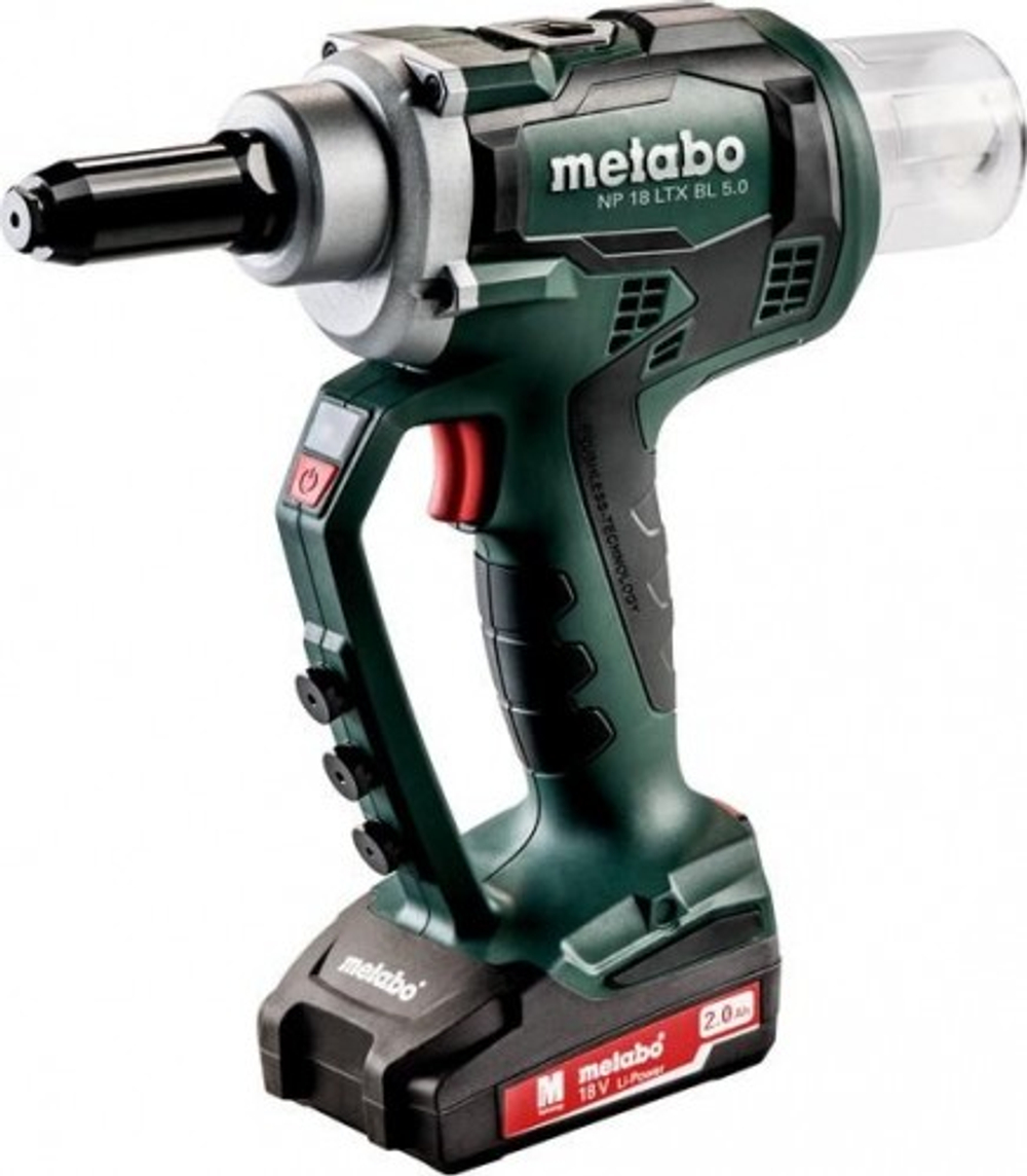 Клепальник аккумуляторный METABO NP 18 LTX BL 5.0  2,0 Ач, бесщеточный 619002500