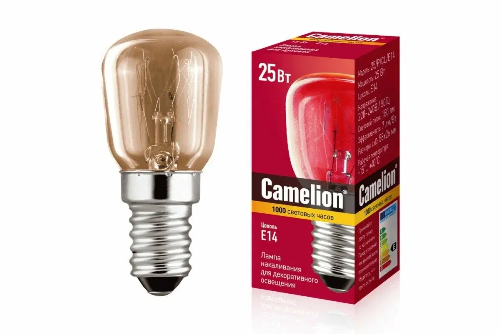 Лампа для холодильников и швейных машин 25W E14 Camelion