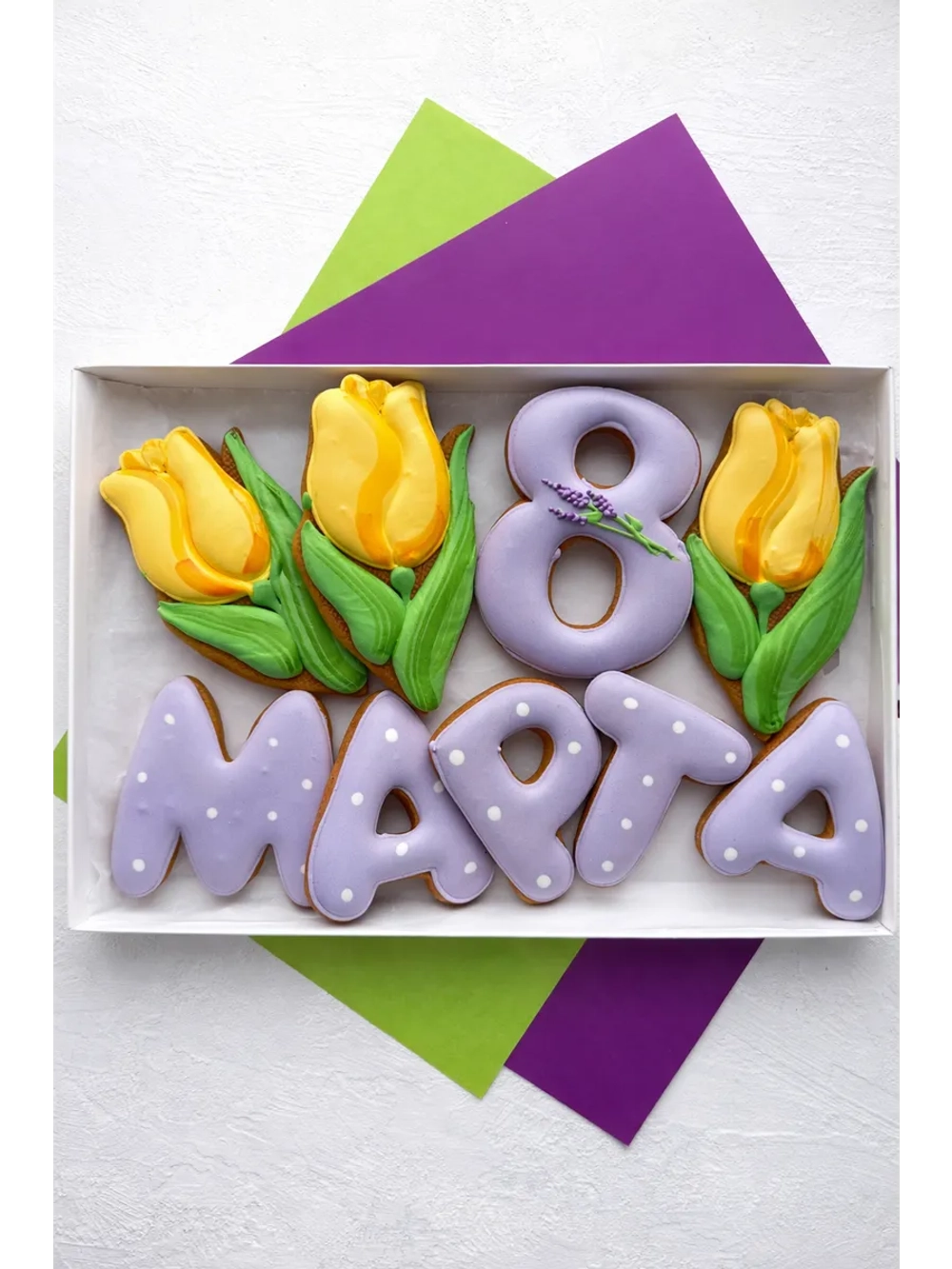 Набор имбирных пряников на 8 марта, вкусный подарок