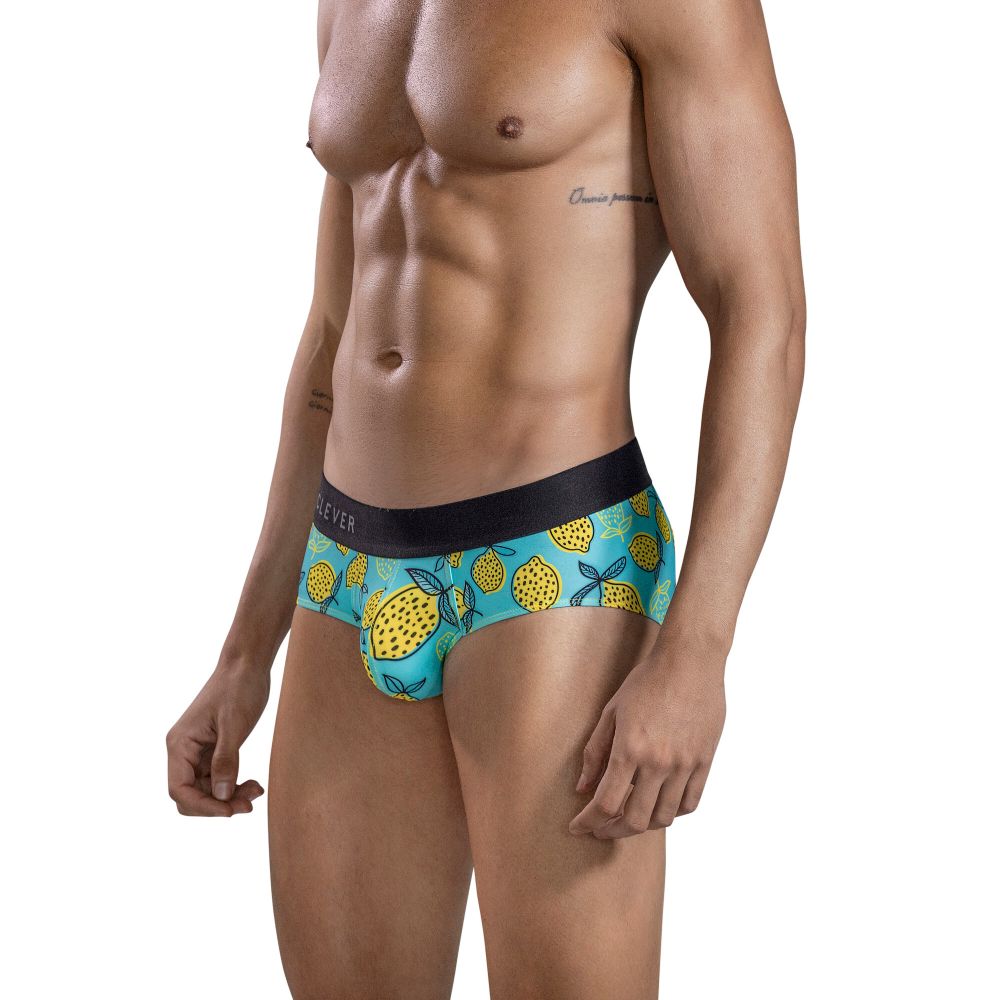 Мужские трусы брифы голубые с принтом Clever LEMONS CLASSIC BRIEF 168707