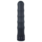 Чёрный волнистый вибратор Jewel Joy-Stick Vibrator Black - 18 см. (Цвет: черный)
