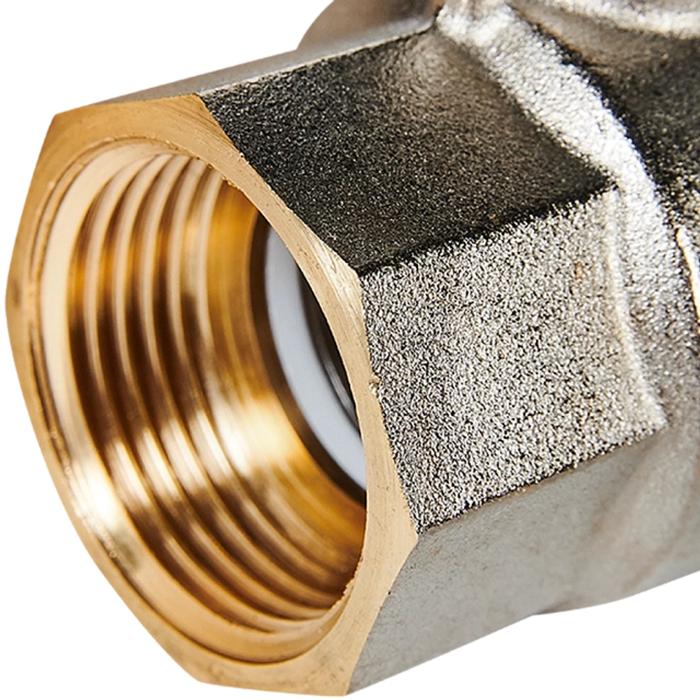 Кран шаровой полнопроходной STOUT - 1" (НР/ВР, PN40, Tmax 150°C, ручка-бабочка черная)