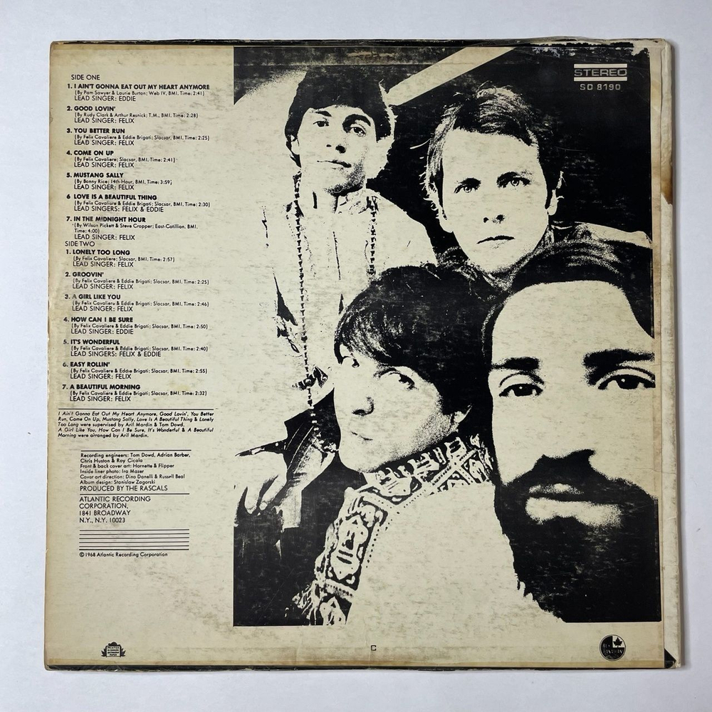 Винтажная виниловая пластинка LP Time Peace The Rascals Greatest Hits (Canada 1968)