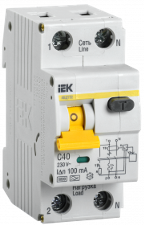 Автоматический выключатель ИЭК УЗО 40А АВДТ32 100мА дифф.тока MAD22-5-040-C-100