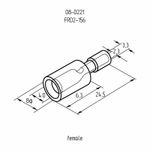Разъем штекерный изолированный гнездо 4 мм 1.5-2.5 мм² (РШи-м 2.5-4/РШИм 2-5-4 ) синий REXANT