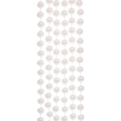 Бусы на ёлку 2,0 м «Шарик средний» d-8мм, Белый