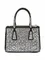 Мини-сумка-тоут Prada Galleria с кристаллами серебряный