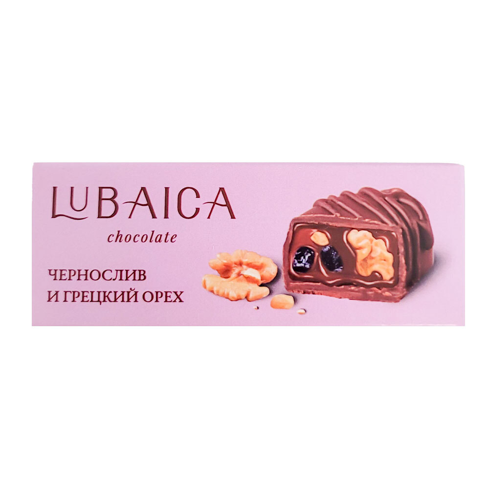 Батончик шоколадный с черносливом и грецким орехом Lubaica, 40 г