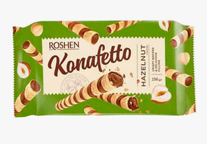 Трубочки Roshen konafetto вафельные с ореховой начинкой 140 г
