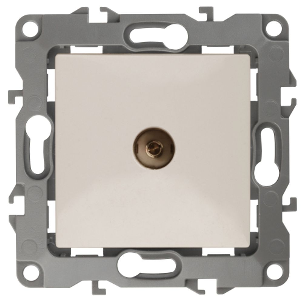 12-3102-02 ЭРА Розетка TV проходная, IP20, Эра12, слоновая кость