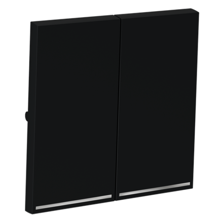 Клавиши для выключателя/переключателя двухклавишного с подсветкой, S70 (графит)