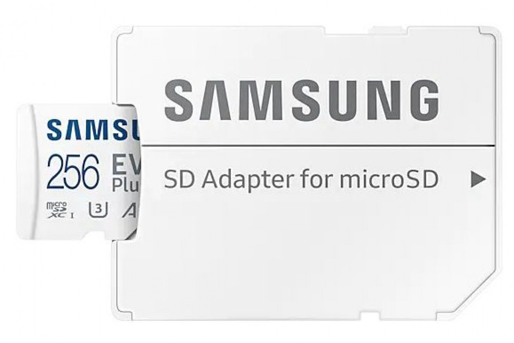 Карта памяти Samsung microSDXC EVO Plus Class10 UHS-I U3 (130MB/s) 256GB + ADP (APC)
