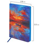 Ежедневник недатированный А5 (138х213 мм), BRAUBERG VISTA, под кожу, гибкий, 136 л., "Sunset at sea", 112041