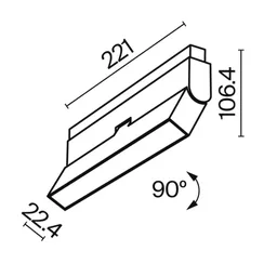 Трековый светильник Базис / Basis Exility 2700-6000K 12Вт 120° Dim Dali1 Technical tr036-4-12wtw-dd-w