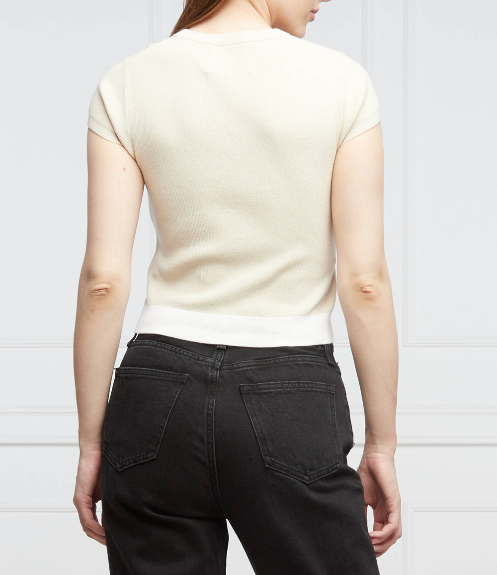 футболка CALVIN KLEIN JEANS - кремовый(J20J218857)
