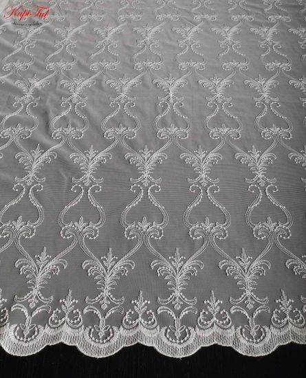 Тюль Марселла французская сетка (молочный)