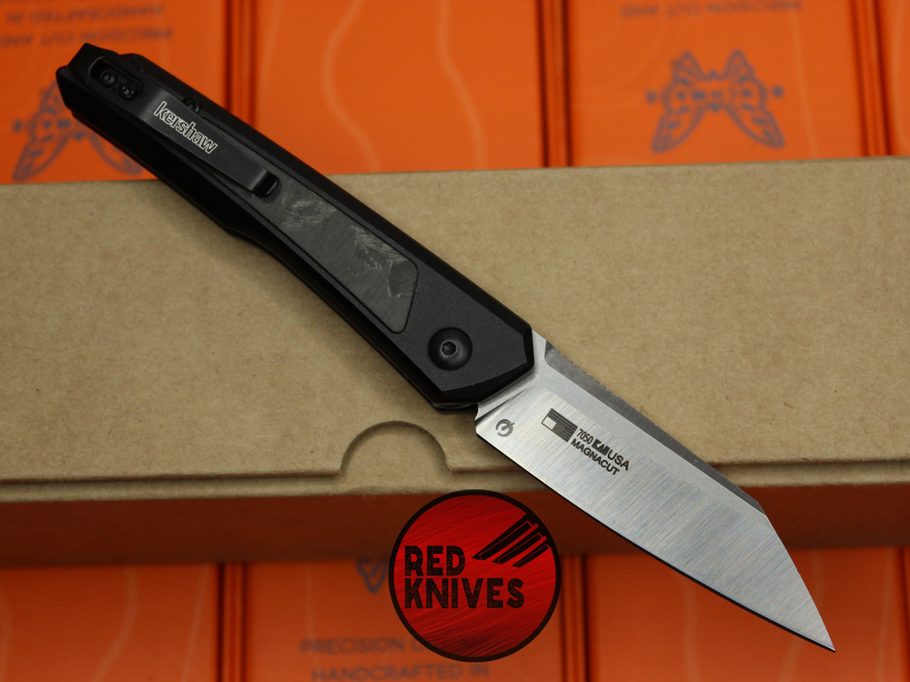 Нож Kershaw Launch 20 A+++ - черный алюминий + вставка "мраморный карбон"