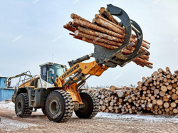 Бревно захват на Экскаватор-погрузчик Terex