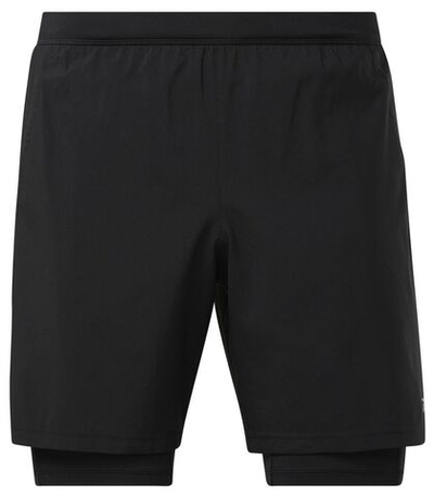 Мужские шорты теннисные Reebok Running Two-in-One Short - black