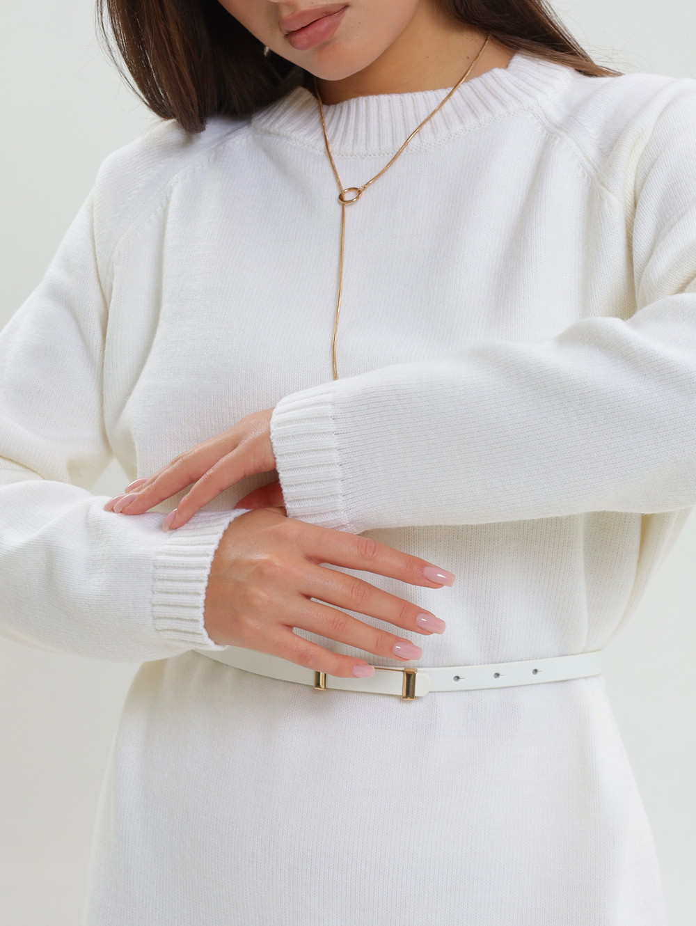 Вязанное платье длинное