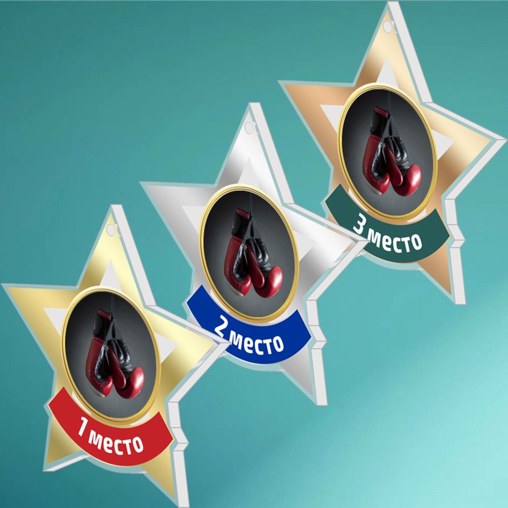 Акриловая медаль Бокс 1735