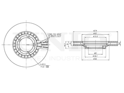 Диск тормозной передний UNIO BRD-20350