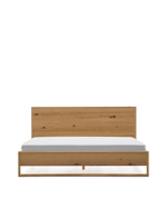 Кровать Alguema из дубового шпона с натуральной отделкой для матраса 180 x 200