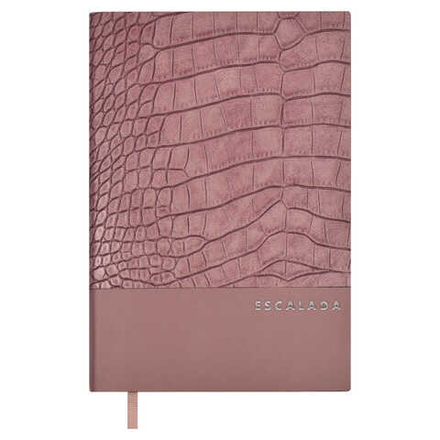 Ежедневник недат. А5 160л., кож.зам., тв.пер. "Кроко Манчестер пепельно-сиреневый" тиснен., ляссе