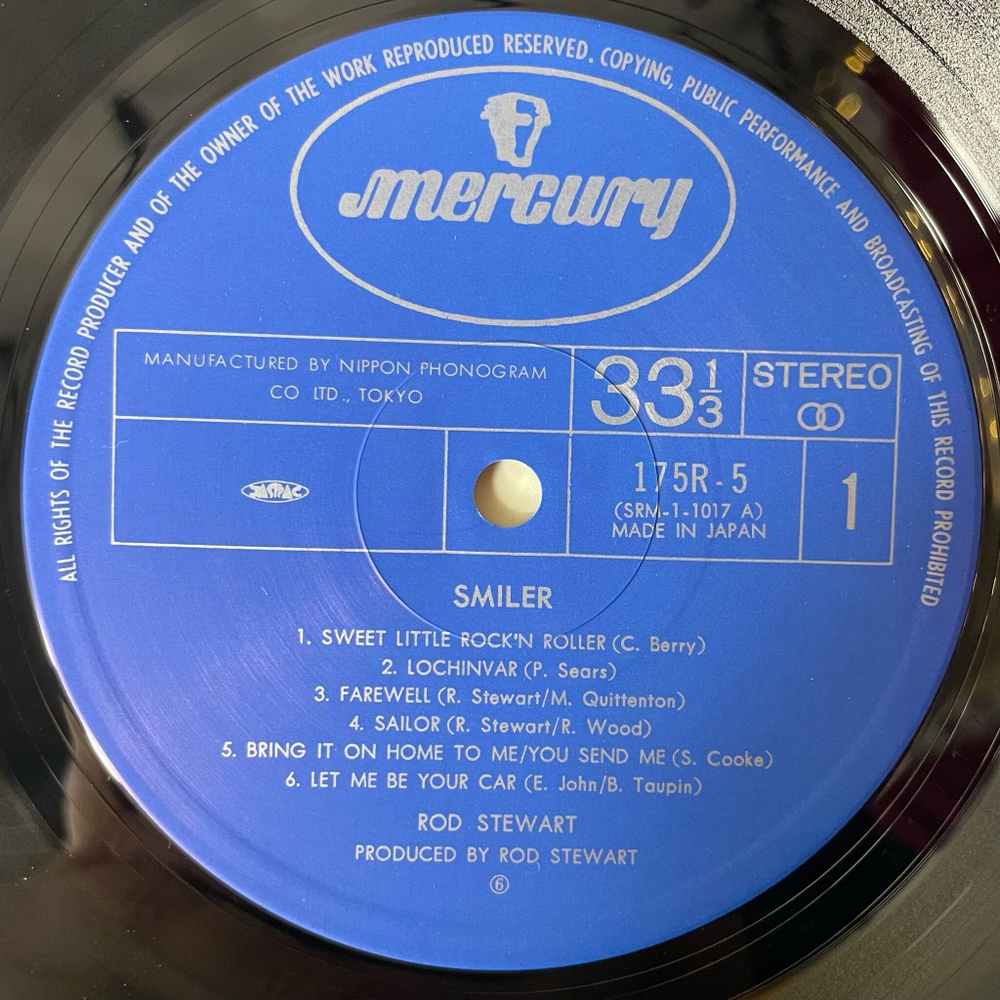 Винтажная виниловая пластинка LP Rod Stewart Smiler (Japan 1979) (Obi)