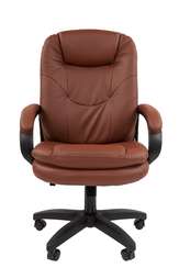 Офисное кресло Chairman 668LT Россия черный пластик, экопремиум коричневый N