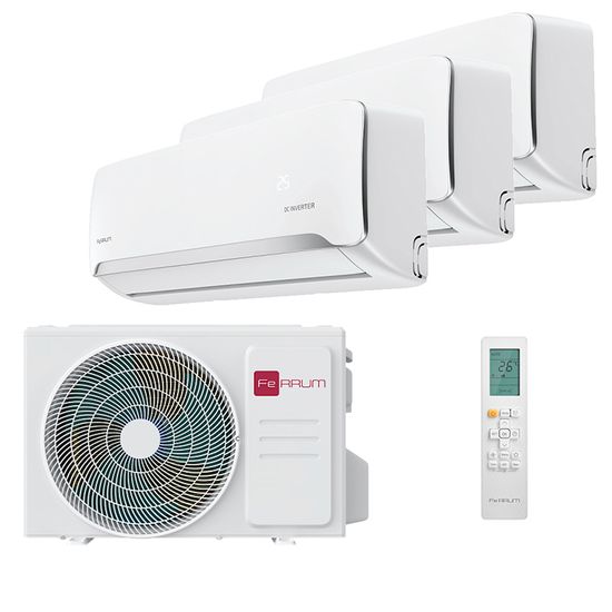 Мультисплит система на 3 комнаты Ferrum iFIS09F3C x 3 / iFOS24FM1A