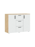 Комод для одежды Браш Вайт 3 ящика, 120х45х91 см