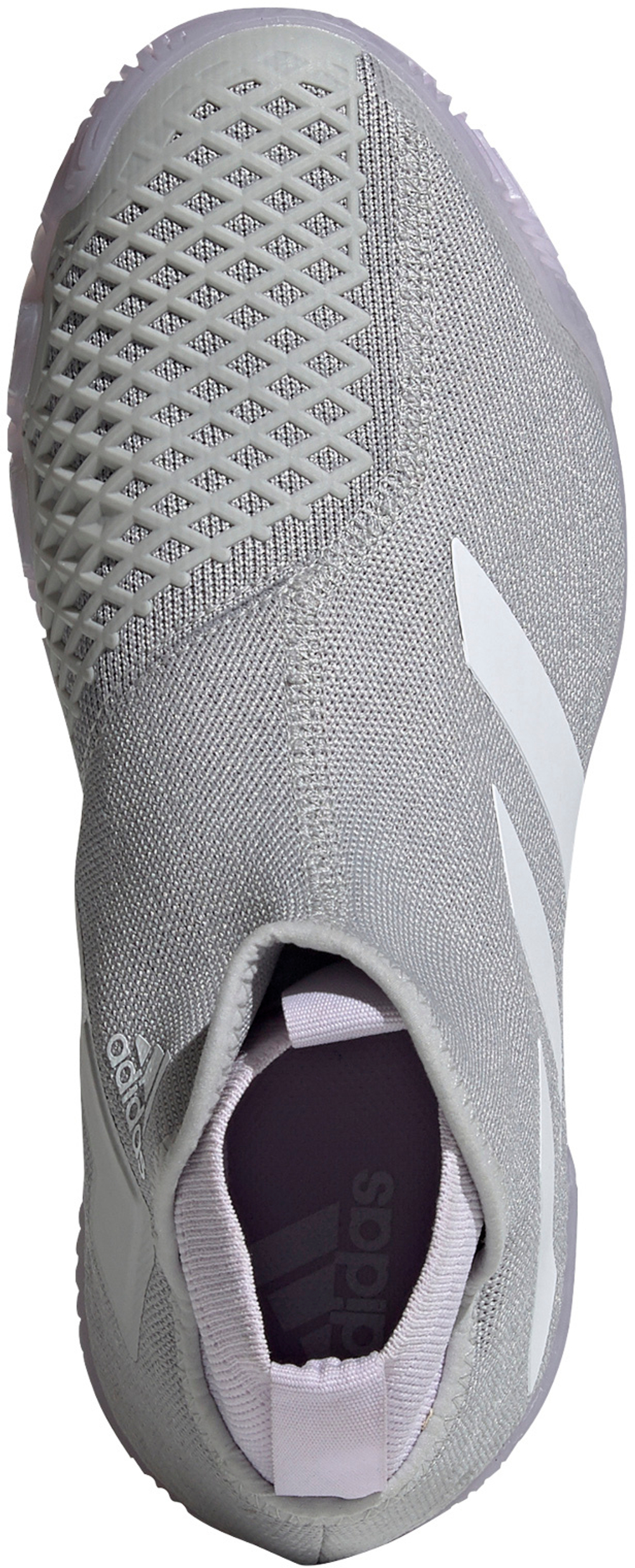 Женские Кроссовки теннисные Adidas Stycon Laceless W - grey two/cloud whie/purple tint