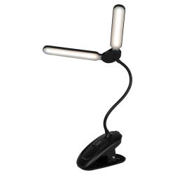 Настольный светильник ЭРА NLED-512-6W-BK светодиодный аккумуляторный на прищепке черный | Светодиодные настольные лампы