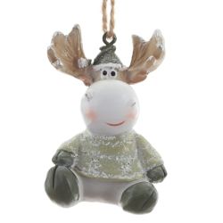 GAEM Фигурка декоративная подвесная "Олень", L4 W4 H5 см, 2в.