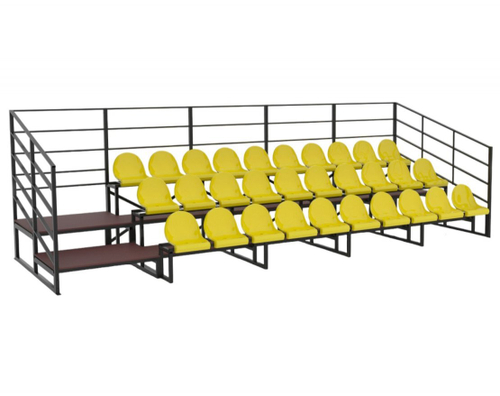 Трибуна сборно-разборная 3-х рядная на 30 мест (без навеса)