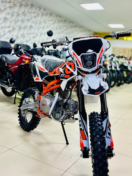 ПИТБАЙК KAYO BASIC K125EM 17/14 KRZ (МЕХАН. СЦЕПЛ., ЭЛ. СТАРТЕР 2024 Г.)