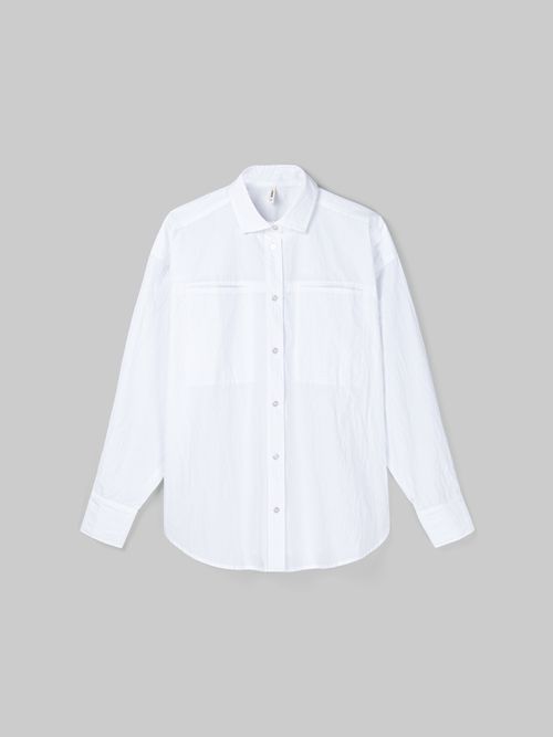 Рубашка из жатого хлопка 