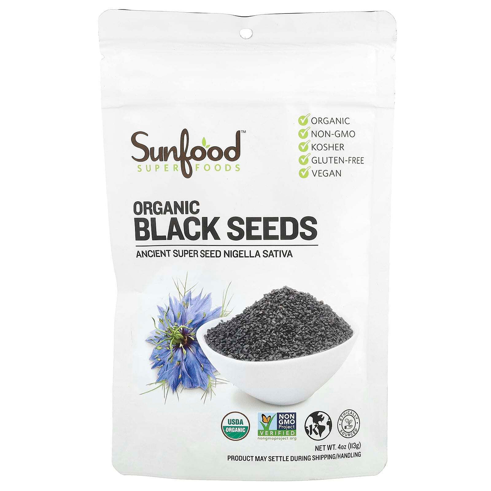 Sunfood, Органические черные семена, 113 г (4 унции)