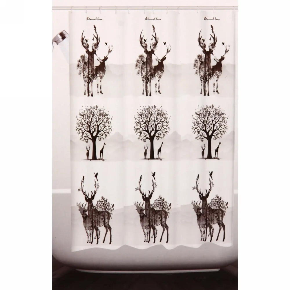 Штора для ванной EVA 180*180"Саванна» (без колец)