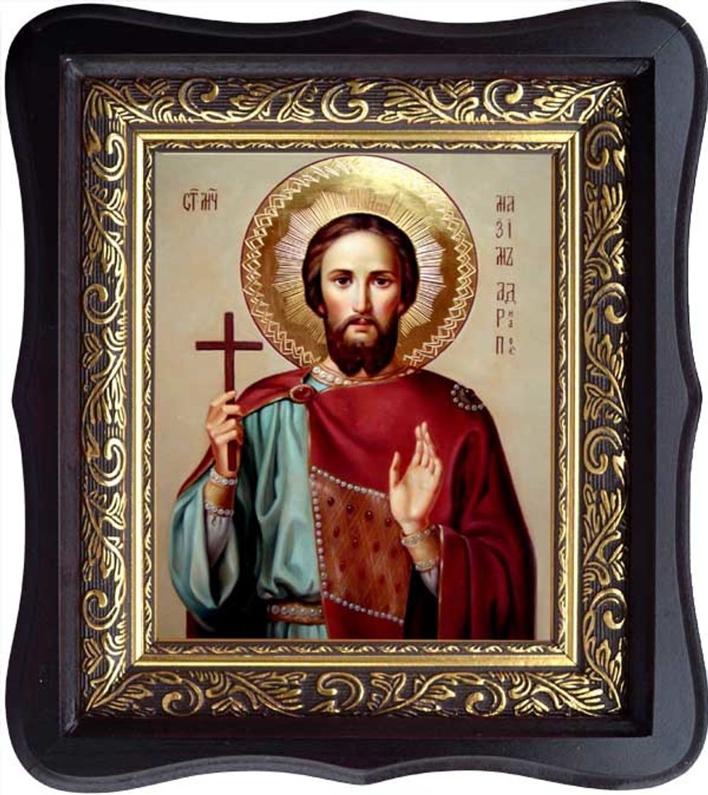 Максим Адрианопольский мученик. Икона на холсте.