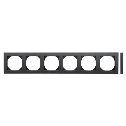 Рамка 6 постовая Slim LIREGUS EPSILON K14-145-06.E/J антрацит