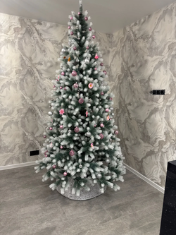 Ель искусственная Царь елка Алиса бело-голубая 240 см