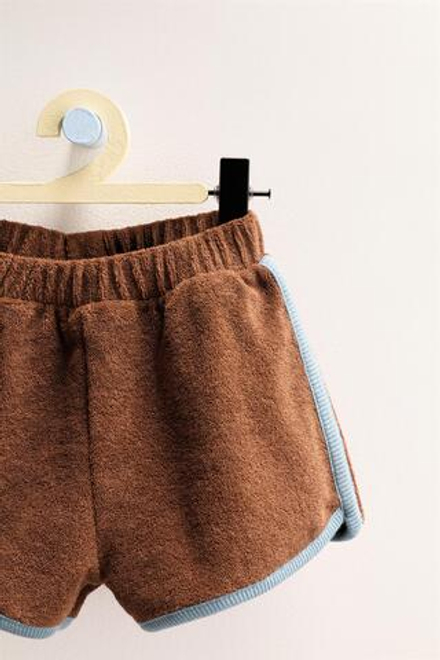 ZARA TIMELESS — ШОРТЫ ИЗ МАХРОВОЙ ТКАНИ, ШОКОЛАДНЫЙ