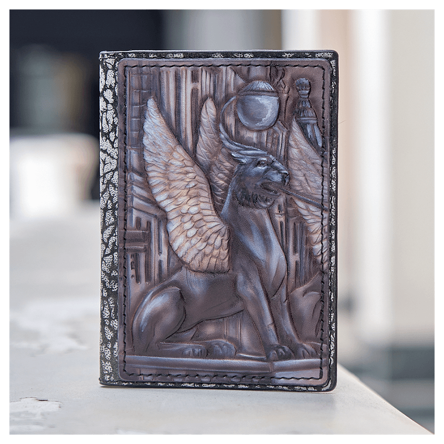 Кожаная обложка на паспорт «Городские мотивы»